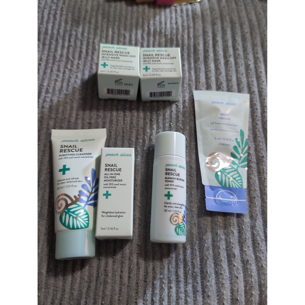 Peach slices skincare sample Bundle